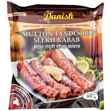 Danish Mutton Tandoori Seekh Kabab 500G Pouch