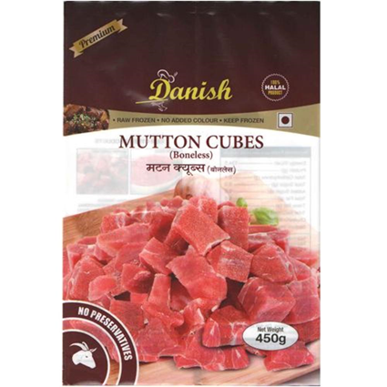 Danish Premium Mutton Cubes Boneless 450G Box