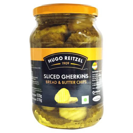 Hugo Reitzel Sliced Gherkins 520G Jar