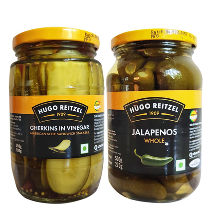 Hugo Reitzel Gherkin In Vinegar 350G Jar