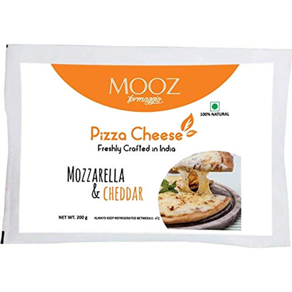 Mooz Pizza Cheese Mozzar And Cheddar 200G