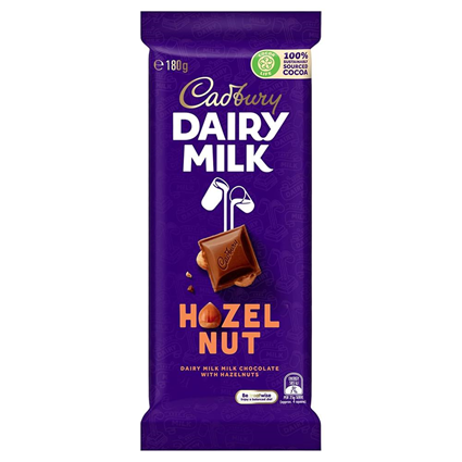 Cadbury Dairy Milk Hazelnut 180G Pack