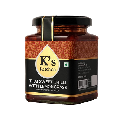 K's Kitchen Sweet Chilli Sauce With Lemongrass, 300G Jar
