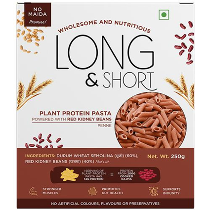 Long & Short Protein Red Kidney Penne Pasta 250G Box