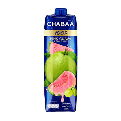 Chabaa 100% Pink Guava & Grapes Juice 1L Tetra Pack