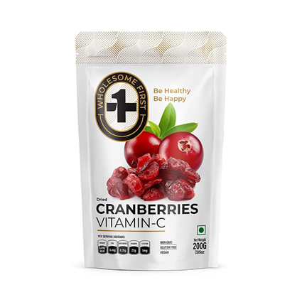 Wholesome First Dried Cranberries 200G Pouch