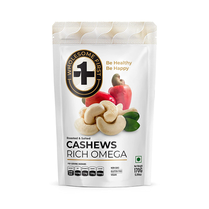 Wholesome First Cashews 170G Pouch
