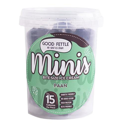 Good Fettle Minis Bite Size Ice Cream Paan Diabetic Keto Friendly High Protein 230Ml