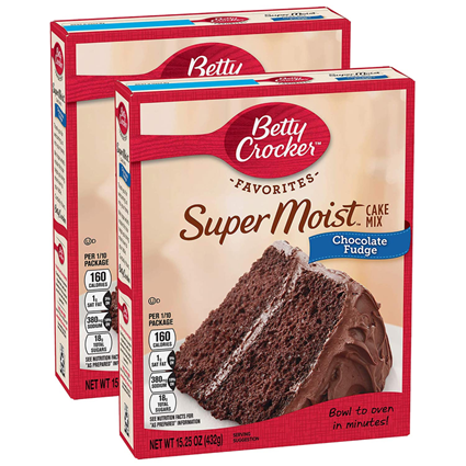 Betty Crocker Supermoist Chocolate Fudge Cake 432G Box