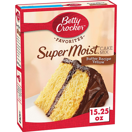 Betty Crocker Super Moist Cake Mix Butter Yellow, 432G Box