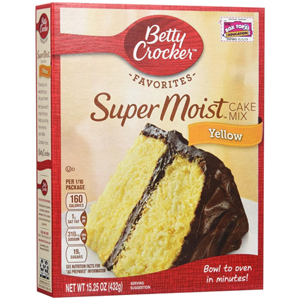 Betty Crocker Super Moist Cake Mix Butter, 432G Box