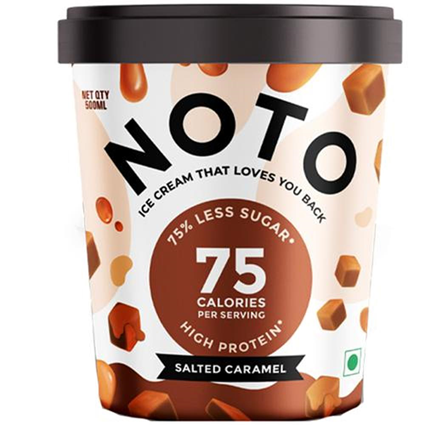 Noto Ice Cream Ice Cream High In Protein Gluten Free Salted Caramel Flavour 500Ml