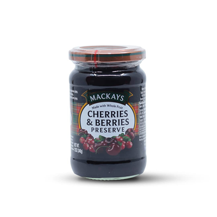 Mackays Cherries And Berries Preserve Jam 340G Jar