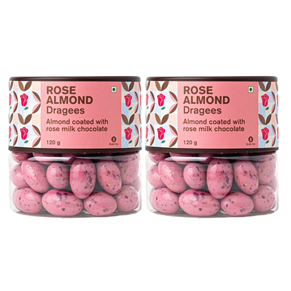 Entisi Milk Chocolate Coated Rose Almond Dragees 120G Jar
