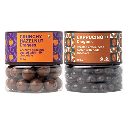 Entisi Chocolate Coated Crunchy Hazelnut Dragees Jar 120G