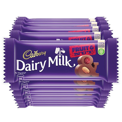 Cadbury Dairy Milk Fruit And Nut Chocolate 37G Pack