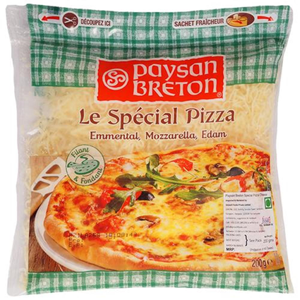 Paysan Breton Special Pizza Cheese With Emmental Mozzarella Edam French Dairy 200G