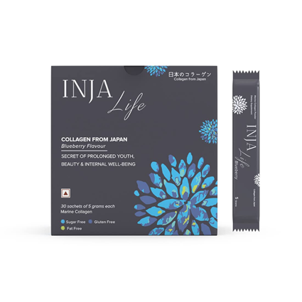 Inja Wellness Life Collagen Blueberry Flavour 150G Box