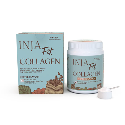 Inja Wellness Fit Collagen Powder Coffee Flavour 250G Jar