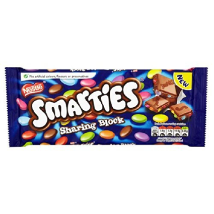 Nestle Choc Bar Smarties 120G Pouch