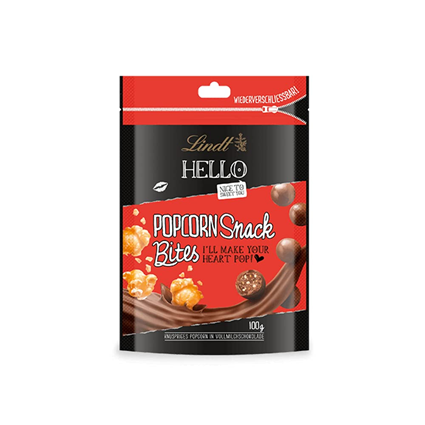 Lindt Hello Popcorn Snack Bites 100G Pouch