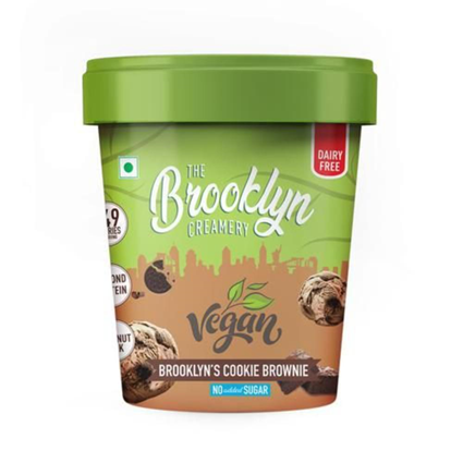 The Brooklyn Creamery Dessert Vegan Cookie Brownie 450Ml Tub