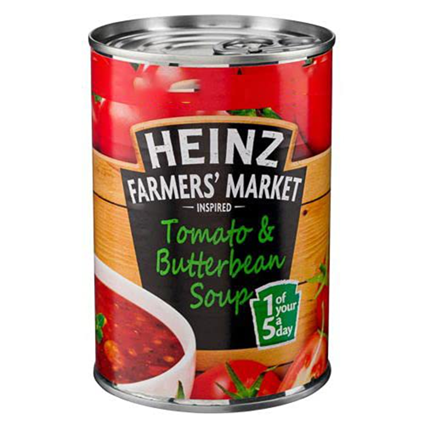 Heinz Farmers Market Tomato And Butterbean Soup 400G Tin