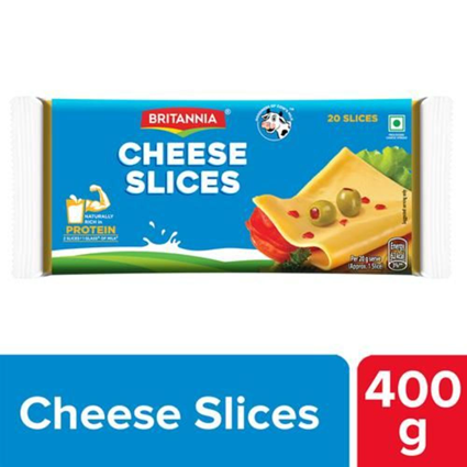 Britannia Cheese Slices Creamy Rich In Protein Calcium, 400G Pouch