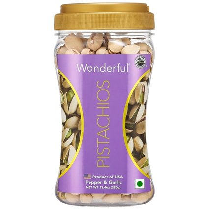 Wonderful Gralic And Pepper Pistachois 380G Jar