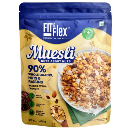Fit & Flex Muesli Nuts Abouts Nuts Cereal, 450G Pouch