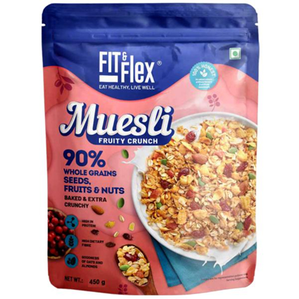 Fit & Flex Muesli Fruity Crunch Cereal 450G Pouch