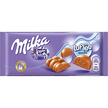Milka Luflee Alpine Milk Chocolate 100G Packet
