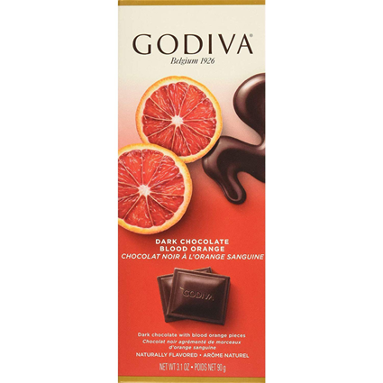 Godiva Dark Chocolate Blood Orange Tablet Bar 90G Box