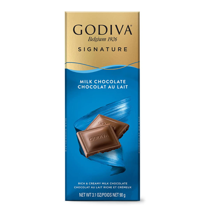 Godiva Chocolate Signature Milk Chocolate Rich And Creamy Belgium Bar Box