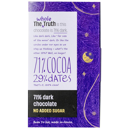 The Whole Truth No Added Sugar 71% Cocao Dark Chocolate Bar 80G Pack