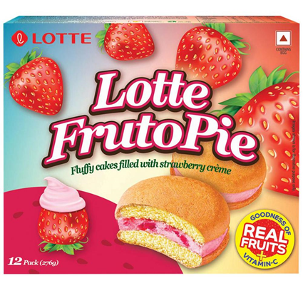 Lotte Fruito Pie, 276G Pack Of 12