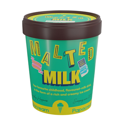 Papacream Malted Milk 500Ml Cup
