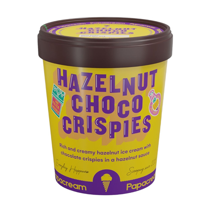 Papacream Hazelnuts Chocolate Crispies 500Ml Cup