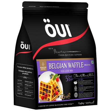 Oui Belgian Waffle Eggless Mix 1Kg Pouch