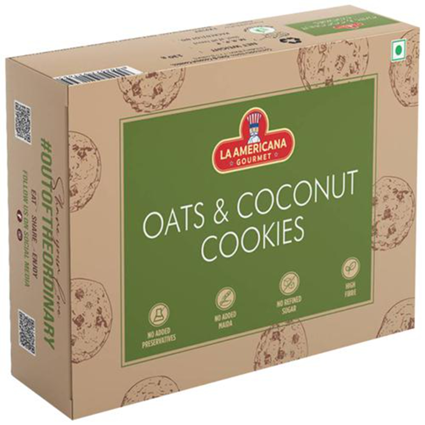 La Americana Oats & Coconut Cookies, 150G Box