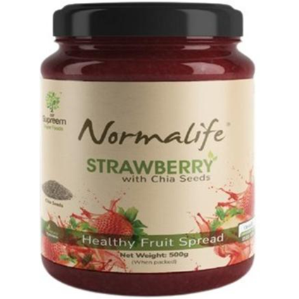 Normalife Strawberry Spread With Chia Seeds 500G Bottle