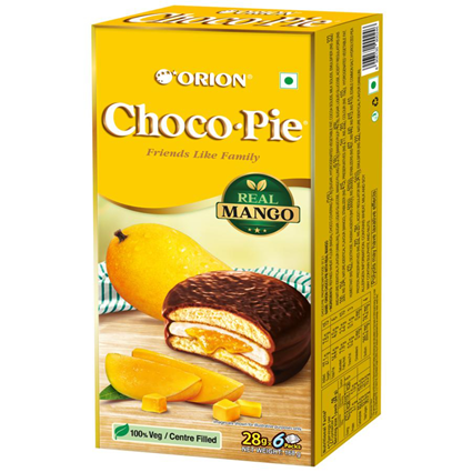 Orion Choco Pie With Real Mango 168G Box