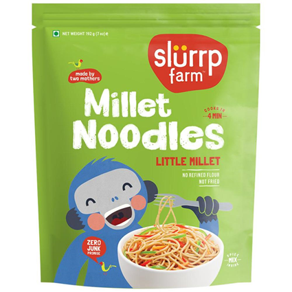 Slurrp Farm Little Millet Noodles, 192G Pouch