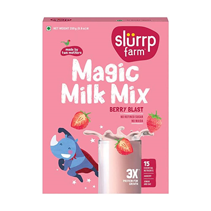 Slurrp Farm High Protein Berry Blast Milk Mix 250G Box