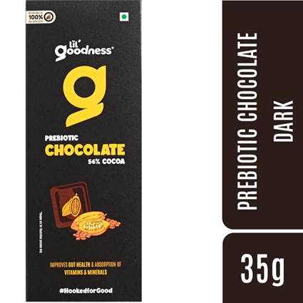 Lil'goodness Prebiotic Chocolate Dark Chocolate, 35G Box