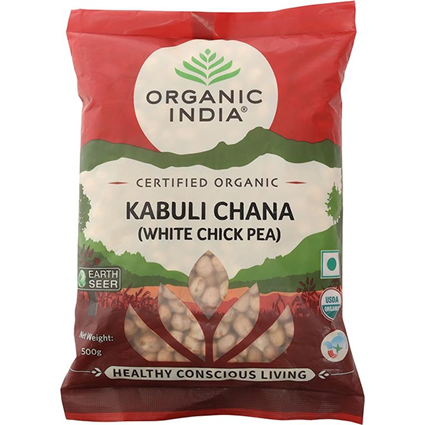 Organic India Kabuli Chana 500G Pouch