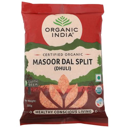 Organic India Masoor Dal Split 500G Pouch