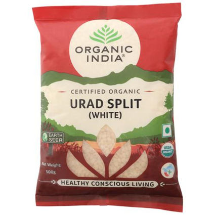 Organic India Urad Split White 500G Pouch