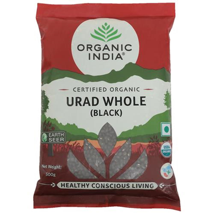 Organic India Urad Whole Black 500G Pouch