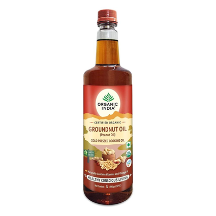 Organic India Groundnut Oil 1L Bottle